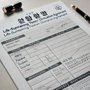 연명치료중단동의서