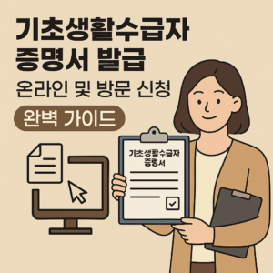 기초생활수급자 증명서 발급