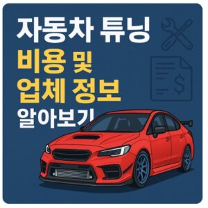 자동차 튜닝 비용