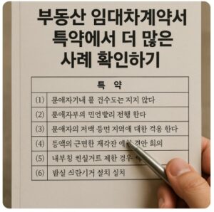 부동산 계약서 특약