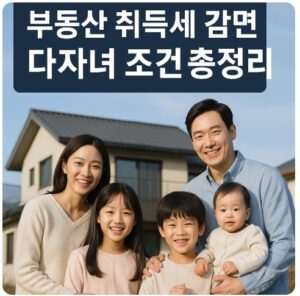 부동산 취득세 감면 다자녀