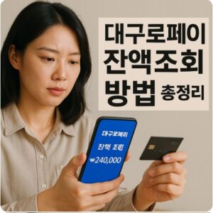대구로페이 잔액조회