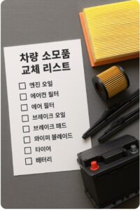 차량 소모품 교체 리스트