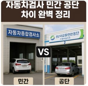 자동차검사 민간 공단 차이
