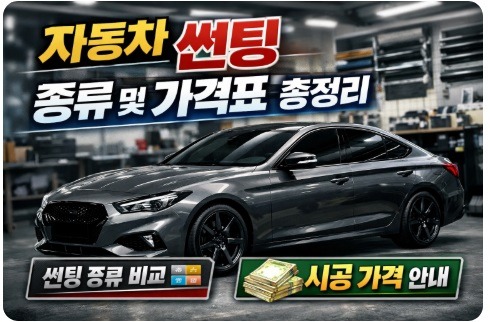 자동차 썬팅 종류