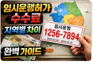 임시운행허가 수수료