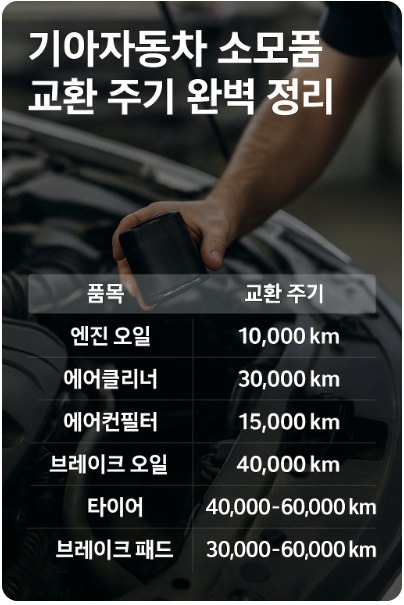 기아자동차 소모품 교환 주기