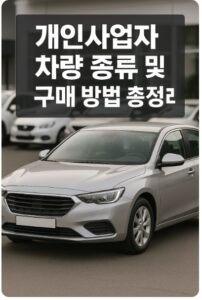 개인사업자 차량 종류