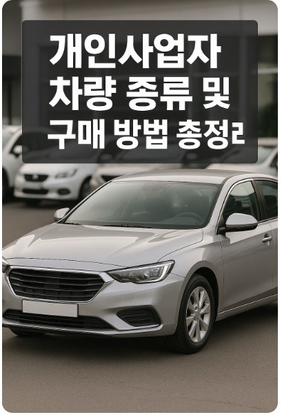 개인사업자 차량 종류