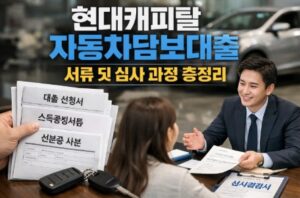 현대캐피탈 자동차담보대출 서류