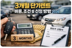 3개월 단기렌트
