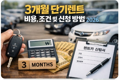 3개월 단기렌트