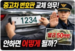 중고차 번호판 교체