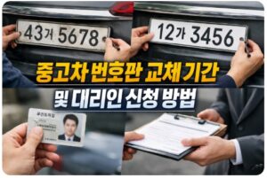 중고차 번호판 교체