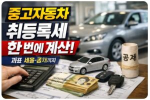 중고자동차 취등록세