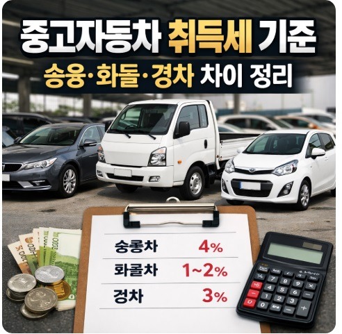 중고자동차 취득세