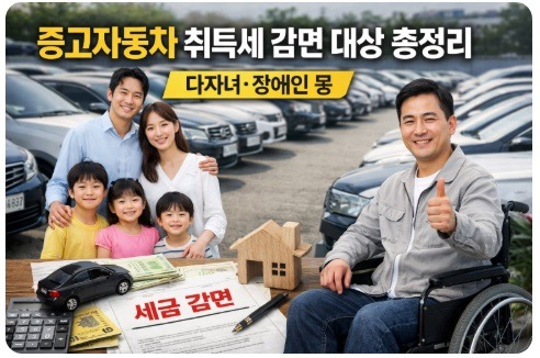 중고자동차 취득세 감면