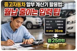 중고자동차 할부 계산기