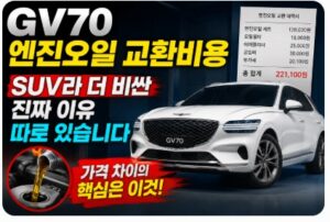gv70 엔진오일 교환비용